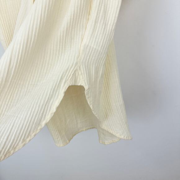 J.Crew Popover Shirt Airy Gauze Tunic Warm Sesame Relaxed Cotton Beach XXS NWT - Picture 9 of 11